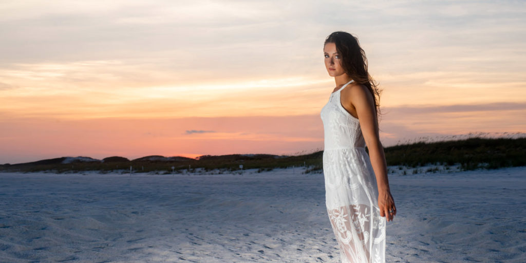 Destination senior portrait at the beach. Flint Photography | Houston