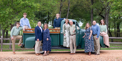 Milti-Generation portrait created in Round Top By Sandy Flint of Flint Photography.